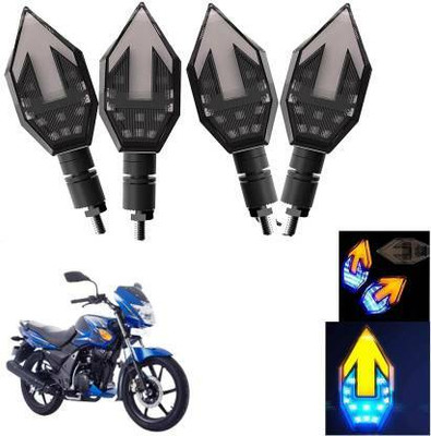 thetrishafab Front, Rear, Side LED Indicator Light for Bajaj, Hero, Suzuki, Yamaha Universal For Bike(Blue, Yellow)