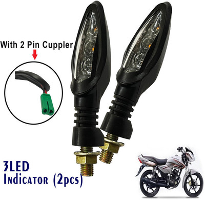 Generox Front, Rear LED Indicator Light for TVS Phoenix(Yellow)