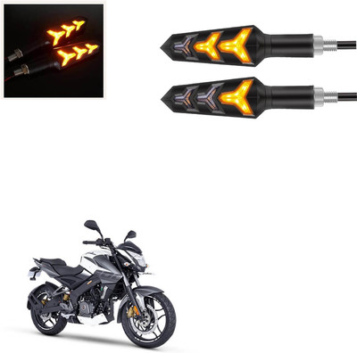 Vagary Front, Rear LED Indicator Light for Bajaj Pulsar 200NS(Amber)