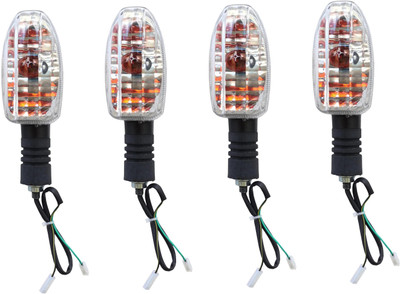 Vtrust Front, Rear Incandescent Indicator Light for Bajaj Pulsar, Platina, Pulsar 150, Platina 100 DTS-i(Amber)
