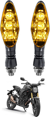 RKPSP Front, Rear LED Indicator Light for Honda Universal For Bike(Yellow)