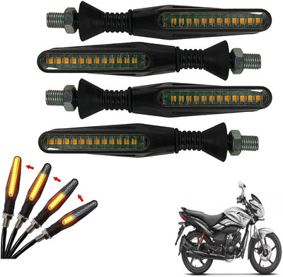 Shopland Front, Rear LED Indicator Light for Hero Passion X Pro(Yellow)