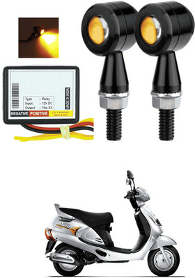 LOVMOTO Flasher 16 mode Aluminum Bullet Shape Turn Signal Indicator For Du-ro 125 Indicator Light Motorbike LED for Mahindra (12 V, 12 W)(Duro DZ, Pack of 2)