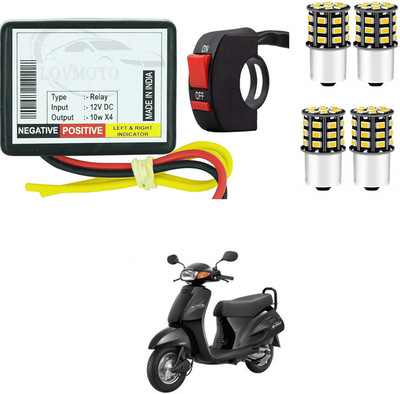 LOVMOTO Front, Rear LED Indicator Light for Hero Achiever(Yellow)