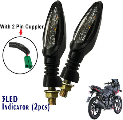 Generox Front, Rear LED Indicator Light for Bajaj Pulsar 220 DTSi-Fi(Yellow)