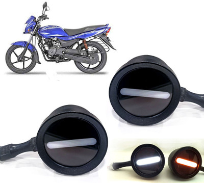 AUTO PEARL Front LED Indicator Light for Bajaj Platina 125(White, Yellow)