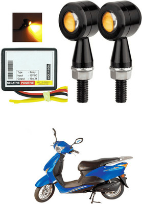 LOVMOTO Front, Rear LED Indicator Light for Mahindra Duro DZ(Yellow)