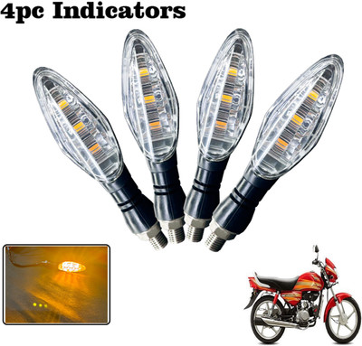 Generox Front, Rear LED Indicator Light for Hero HF Deluxe(Amber)