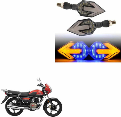 Vagary Front, Rear LED Indicator Light for TVS Universal For Bike(Blue, Yellow)