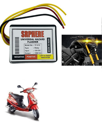 SRPHERE Front, Rear Flasher Indicator Light for Universal For Bike Universal For Bike(Multicolor)