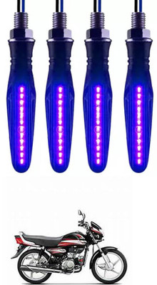 E-Shoppe Front, Rear, Side LED Indicator Light for Hero HF Deluxe(Blue)