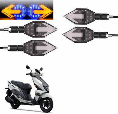 Vagary Front, Rear LED Indicator Light for Suzuki Universal For Bike(Blue, Yellow)