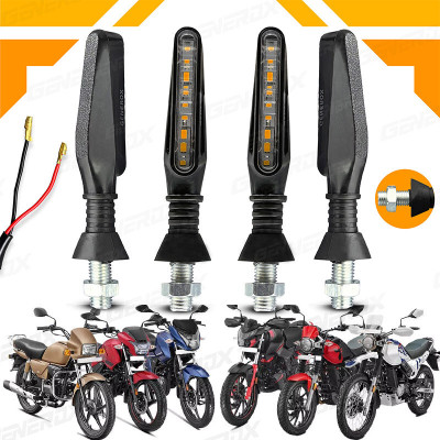 Generox Front, Rear, Side LED Indicator Light for Hero Universal For Bike(Yellow)