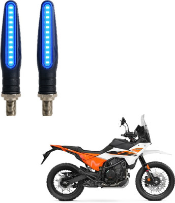 JMA TRADING Front, Rear LED Indicator Light for KTM Universal For Bike(Blue)