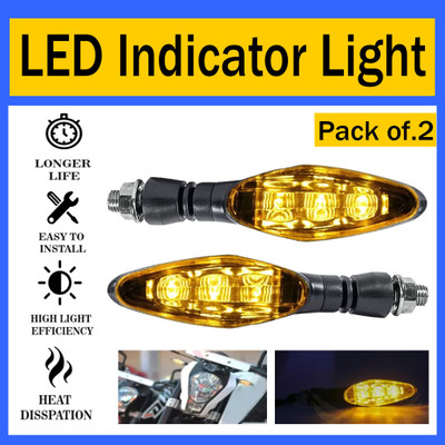 Miwings Rear, Front LED Indicator Light for KTM Duke 190, Duke 180, Duke 200, Duke 390, RC 200, RC 390(Yellow)