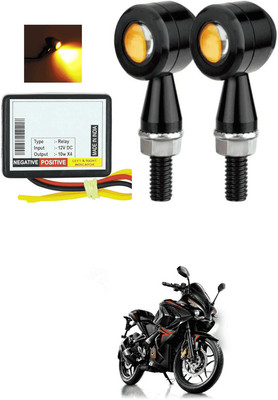 LOVMOTO Front, Rear LED Indicator Light for Bajaj Pulsar(Yellow)