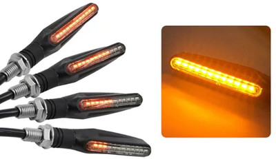 FAVSTORE Front, Rear LED Indicator Light for KTM, BMW Universal For Bike(Yellow)
