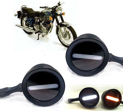 AUTO PEARL Front LED Indicator Light for Royal Enfield(White, Yellow)
