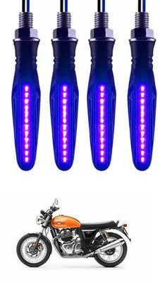 E-Shoppe Front, Rear, Side LED Indicator Light for Royal Enfield Twin(Blue)