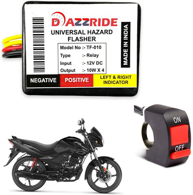 DAZZRIDE Front, Rear, Side LED Indicator Light for Hero Passion, Passion Pro, Passion Plus, Passion X Pro(Amber)