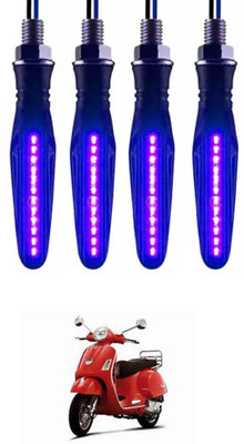 E-Shoppe Front, Rear, Side LED Indicator Light for Piaggio Vespa(Blue)