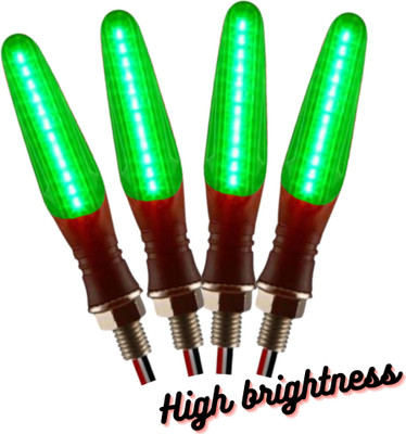 aksmit Front, Side LED Indicator Light for Universal For Bike Universal For Bike(Green)