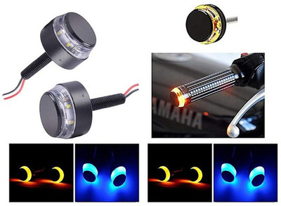 RACER'S EDGE Front LED Indicator Light for TVS, Yamaha, Royal Enfield, Hero, Honda, KTM Universal For Bike(Yellow, Blue)