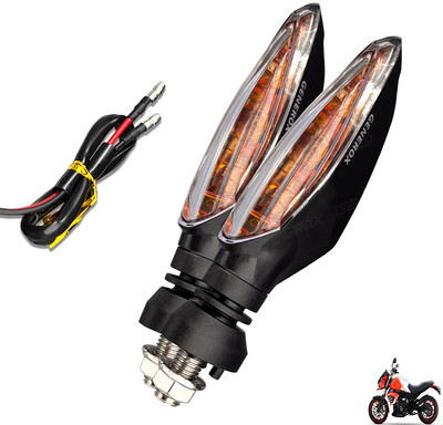 Generox Front, Rear LED Indicator Light for Mahindra Mojo(Amber)