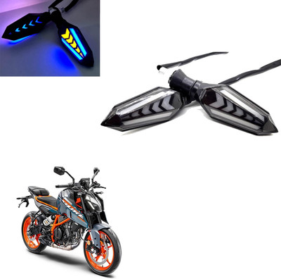 Vagary Front, Rear LED Indicator Light for KTM Duke 390(Blue, Yellow)