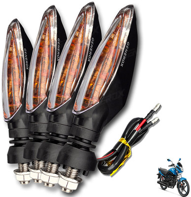Generox Front, Rear LED Indicator Light for Hero Splender iSMART(Amber)