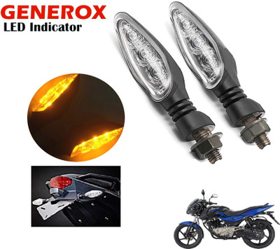 Generox Front, Rear, Side LED Indicator Light for Bajaj Pulsar 150(Yellow)