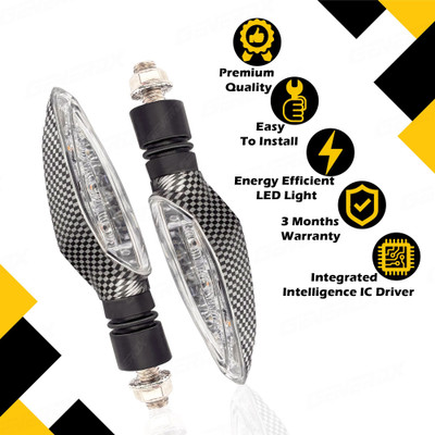 Generox Front, Rear LED Indicator Light for Bajaj Platina 125(Amber)