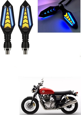 SRPHERE Front, Rear LED Indicator Light for Royal Enfield Universal For Bike(Amber, Blue)