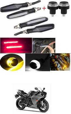 E-Shoppe Front, Rear, Side LED Indicator Light for Yamaha YZF R1(Yellow, Blue)