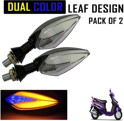 Shopland Front, Rear LED Indicator Light for Mahindra Rodeo RZ(Amber, Blue)