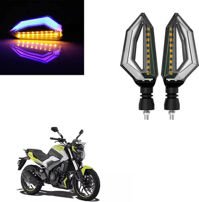 Vagary Front, Rear LED Indicator Light for Bajaj Dominar 400(Blue, Yellow)