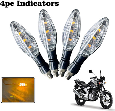 Generox Front, Rear LED Indicator Light for Yamaha YBR 250(Amber)