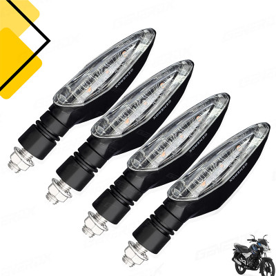 Generox Front, Rear LED Indicator Light for Bajaj Discover 125 T(Amber)