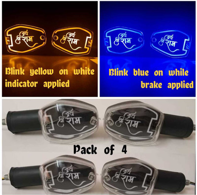 PBTA Front, Rear LED Indicator Light for Hero HF Deluxe(Blue, Yellow)