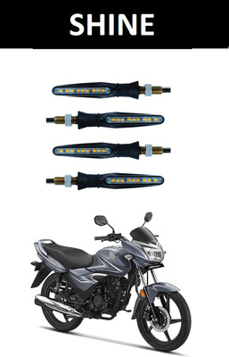 Autoxygen Front, Rear LED Indicator Light for Honda Shine 125(Orange)