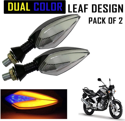 Shopland Front, Rear LED Indicator Light for Yamaha YBR 250(Amber, Blue)