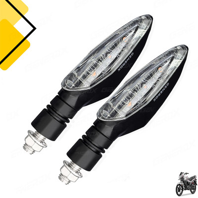 Generox Front, Rear LED Indicator Light for TVS Victor New(Amber)