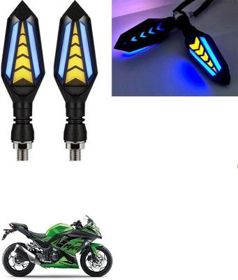 SRPHERE Front, Rear LED Indicator Light for Kawasaki Universal For Bike(Blue)