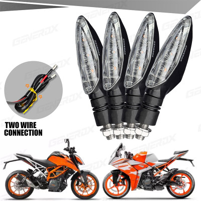 Generox Front, Rear LED Indicator Light for KTM Universal For Bike(Yellow)