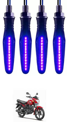 E-Shoppe Front, Rear, Side LED Indicator Light for Suzuki Hayate(Blue)