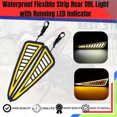 SRPHERE Front, Rear, Side LED Indicator Light for Universal For Bike R15 V3(Yellow)