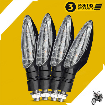 Generox Front, Rear, Side LED Indicator Light for Hero HF(Amber, Yellow)