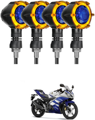PRTEK Front, Rear LED Indicator Light for Universal For Bike(Blue, Yellow)