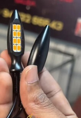 carfrill Side, Front, Rear LED Indicator Light for Universal For Bike Universal For Bike(Yellow)