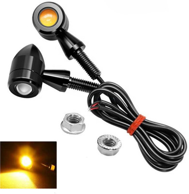 AccessoriZoid Front, Rear, Side LED Indicator Light for Universal For Bike Universal For Bike(Yellow)